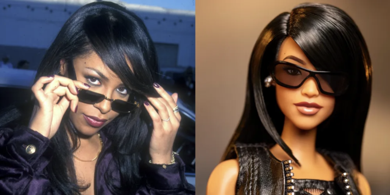 Aaliyah and her tribute doll